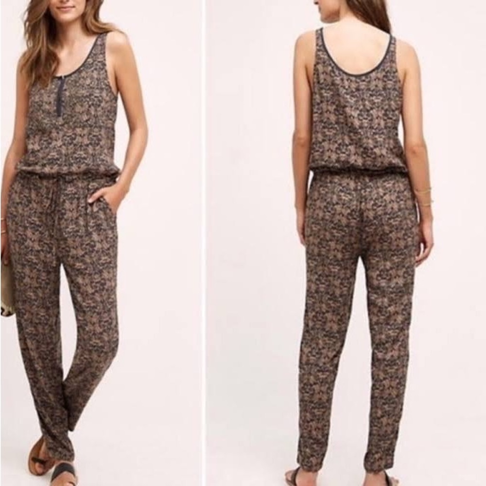 Anthropologie TINY Chione Beaded Jumpsuit Size Medium